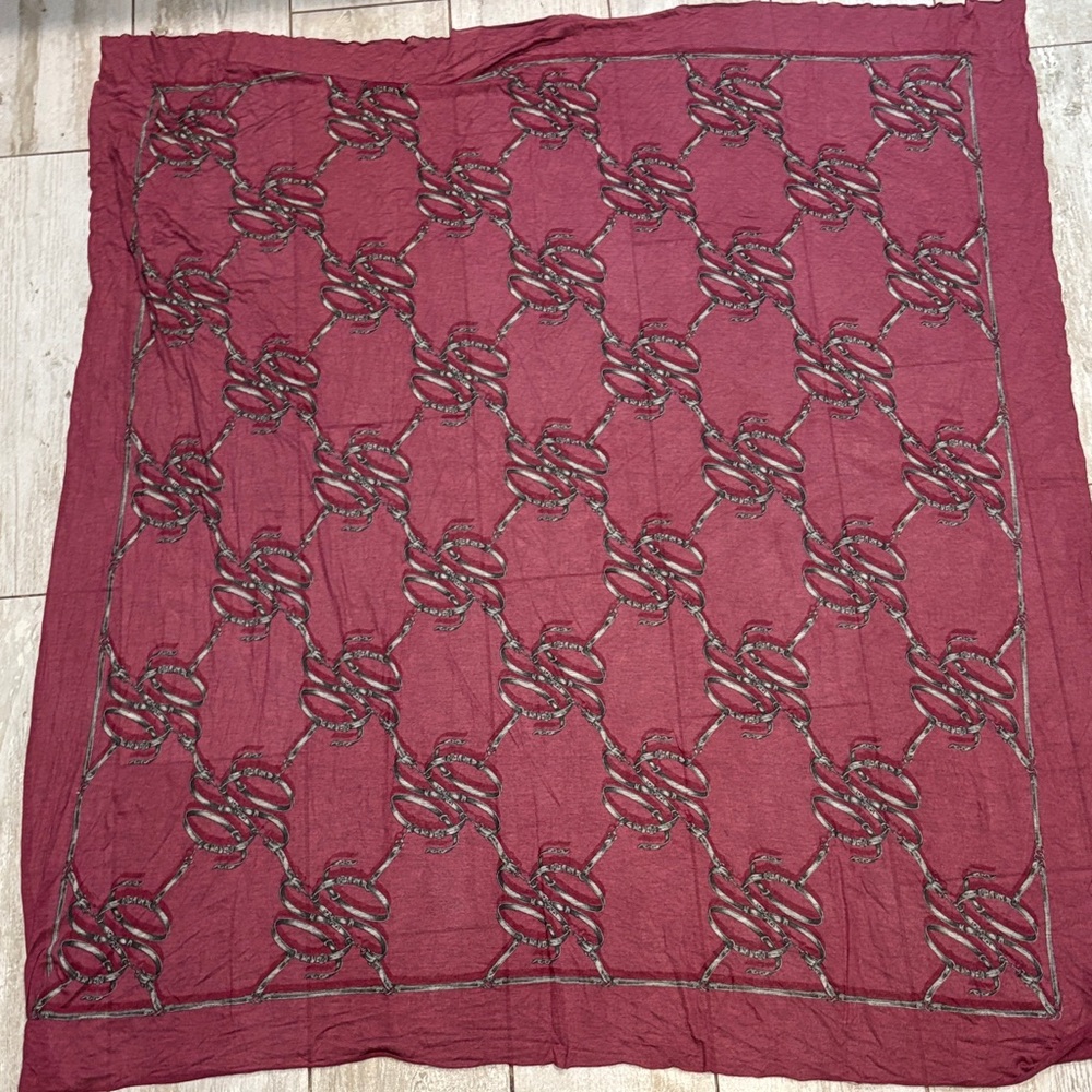 [GUCCI]  Burgundy Scarf-  55”